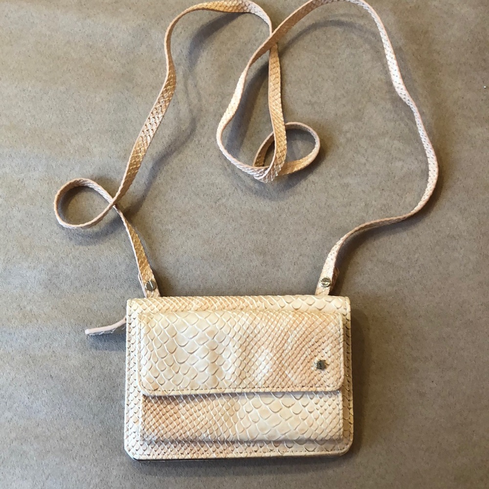 Faux Snakeskin Crossbody